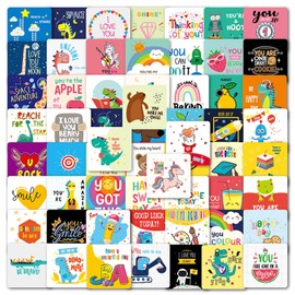 SYCARON Lunch Box Notes for Kids, 60Pcs Back to School Joke Cards Cute Fun Motivational and Encouragement Note Cards for Girls, Boys, School Lunchbox Notes