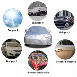 Unbranded For Hyundai Ioniq 5 Full SUV Silver Car Cover Waterproof Snow Dust Protection YM