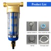 40 Micron Spin Down Sediment Water Filter Reusable Male Thread