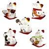 Freak Scene Ceramic Kittens - Small Lucky Cats - White