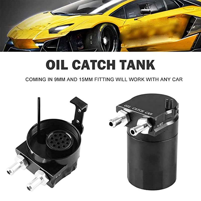 Ryanstar Oil Catch Can Kit Oil Separator Reservoir Tank Baffled