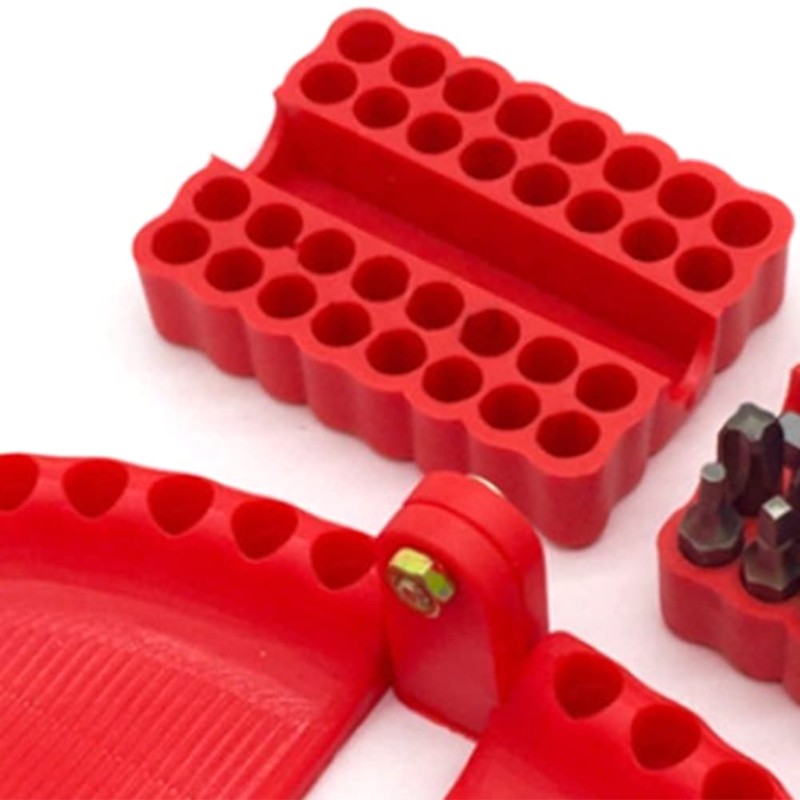 Denture Screwdriver Bit Organizer Holder with Magnetic Base,Drill Bit Holder