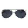 Bristol Novelty BA244 Rock Star Sunglasses, Mens, Silver, One Size