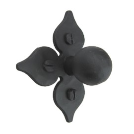 Bushere and Son Rustic Spanish Style Spade Wrought Iron Cabinet Knob HK21 (Black)