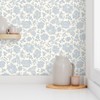 Peel & Stick Wallpaper Swatch - Blue Line Peonies Berries