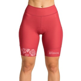 Wixen Women's 4D Padded Cycling Shorts with Pockets – High Waist, Moisture-Wicking Bike Underwear Shorts for Road Biking and Spinning – Fuchsia – S