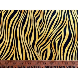 Springs Creative Cotton Quilt Fabric Wavy Stripe Yellow Black Springs Creative by 1/2 Yard