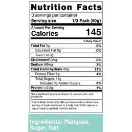 Yehs Dried Fruits: Dried Green Mango 5.29 oz - || Soft and Chewy || Vacuum Sealed || Made in Taiwan ||