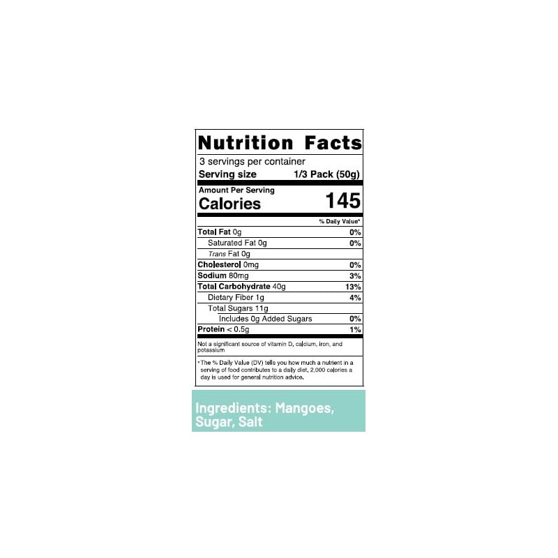 Yehs Dried Fruits: Dried Green Mango 5.29 oz - ||