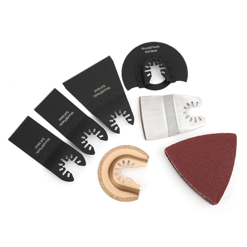 16Pcs Mix Oscillating Saw Blade Sandpaper Trimming Machine Accessories Woodworking