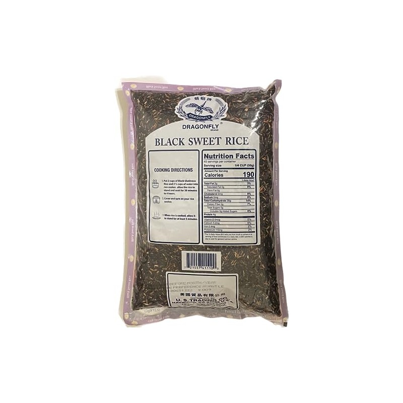Dragonfly Black Sweet Rice, 5-Pound, 80.0Ounce