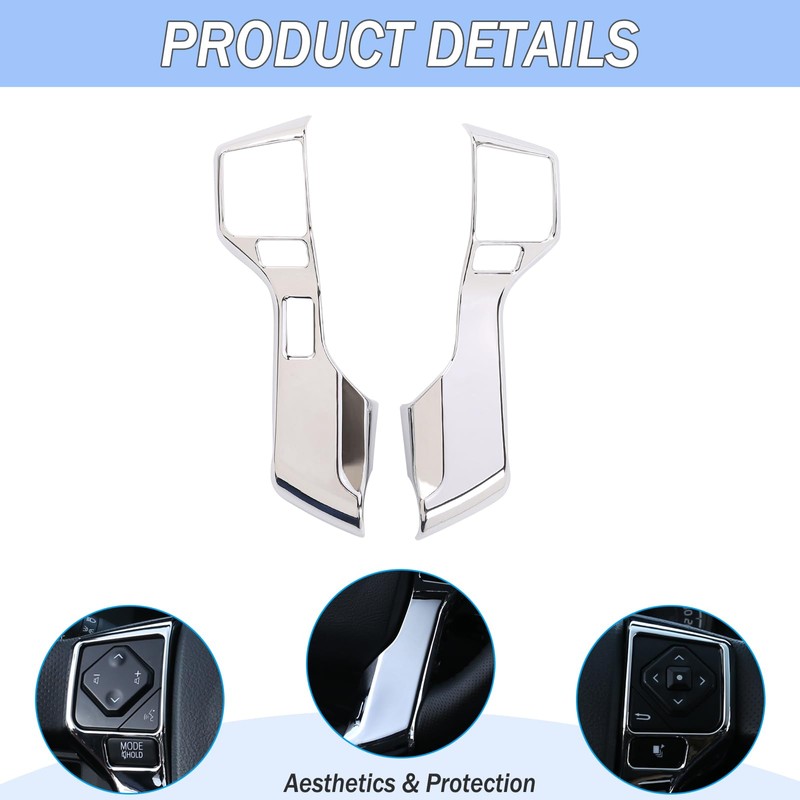 Car Center Console Steering Button Panel Trim Cover Compatible with