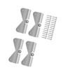 4 Sets Gutter Downspout Extension Hinge Stainless Steel Flip Up
