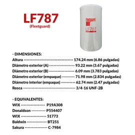 Fleetguard Oil Filter LF787