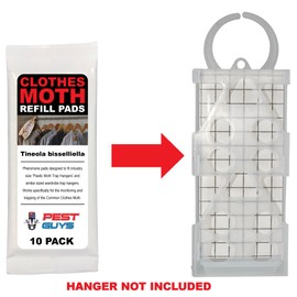 PG 10 Pack Pheromone Pads Refill Replacement Common Clothes Moth Infestation Room & Wardrobe Hanger Control Sticky Traps (Tineola Bisselliella)