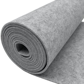 EDGEAM Felt Fabric Felt Roll 30 cm x 250 cm Craft Felt Polyester Felt 3 mm Thick for Felt Underlay Decorative Felt Mat DIY Storage Bag Patchwork Sewing Felt for Crafts (Light Grey, 30 cm x 250 cm)