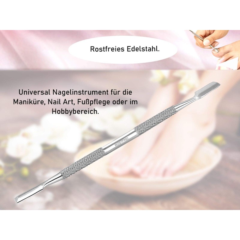 Professional pusher cuticle pusher made of rust-proof stainless steel