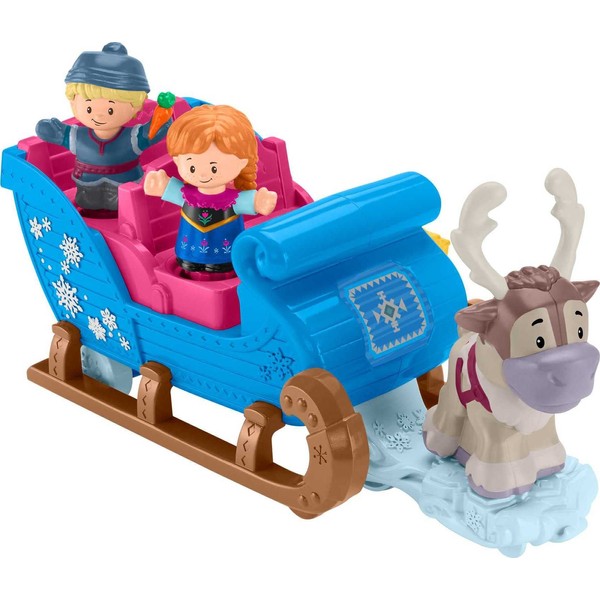 Mattel - Little People Slitta di Elsa, Frozen Playset con Personaggi, Giocattolo 5+ Anni, GGV30