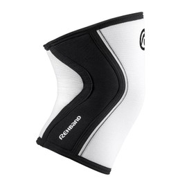 Rehband Knee Support for Weight Training, Knee Support for Cross Fit and Heavy Training, Knee Sleeve Made of 5 mm Neoprene, Available in Many Colours and Sizes, Unisex, Colour: White, 1 Pair, Size: L
