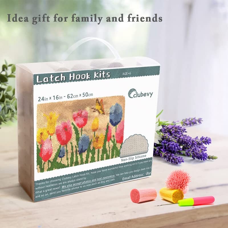 ROCKY&CHAO Latch Hook Rug to Make Yourself, Latch Hook Kit,