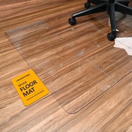 VMANYFIRE Spliced Office Chair Floor Mat, 35.5 x 47 Inch, 1/5 Inch Thick Floor Mat for Short Hair Carpet and Hardwood Floors