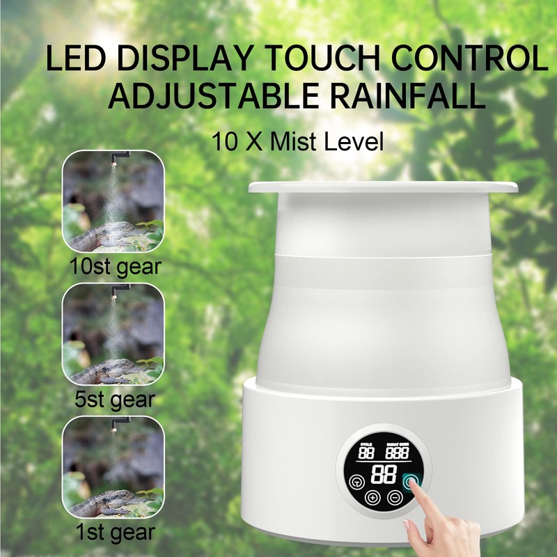 5L Foldable Automatic Reptile Mister with Timer, Fogger System with