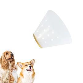 WishLotus Cat Cone Recovery, Soft Comfortable Adjustable Elizabethan Cat Collar, Pet Recovery E-Collar, Anti-Bite/Lick Pet Collar for Cat, Small Medium Dog, Rabbit (S, White)