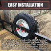 VIAGL U-Bolt Trailer Spare Tire Bracket, Spare Tire Carrier Galvanized