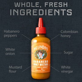Melinda’s Habanero Honey Mustard - Gourmet Hot Honey Mustard Sauce - Habanero Hot Sauce with Fresh Ingredients, Habanero Peppers, Colombian Honey - Keto, Kosher Hot Sauce- 12 oz, 3 Pack
