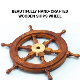 Classic Ship's 6 Spoke Wooden Wheel