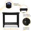 Apolimi HDPE Shower Bench, Shower Stool with Storage Shelf 2-Tier