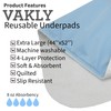 Vakly Washable Reusable Underpads 44x52, Incontinence Bed Pads, 2 Pack