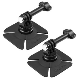 MagitcSee 2 Pack Adhesive Helmet Camera Mount Fits for GoPro Hero 13/Max, Insta360 X5/X4/X3/X2 and DJI Osmo Action Sports Cameras, Sticky Accessories Kit Bracket Base for Motorcycle, Snowboard