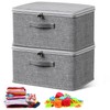 Zamety Lockable Box, 2 Lockable Fabric Boxes, Grey Box with
