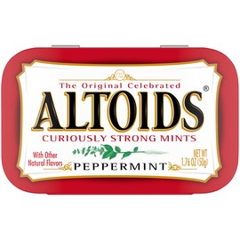 ALTOIDS Curiously Strong Breath Mints, Individual Packs, 1.76-Ounce Tins - Cinnamon - Peppermint - Spearmint - Wintergreen - Great For Holidays, Parties, Gifts & More! (Peppermint - 1.76 Ounce, 3)