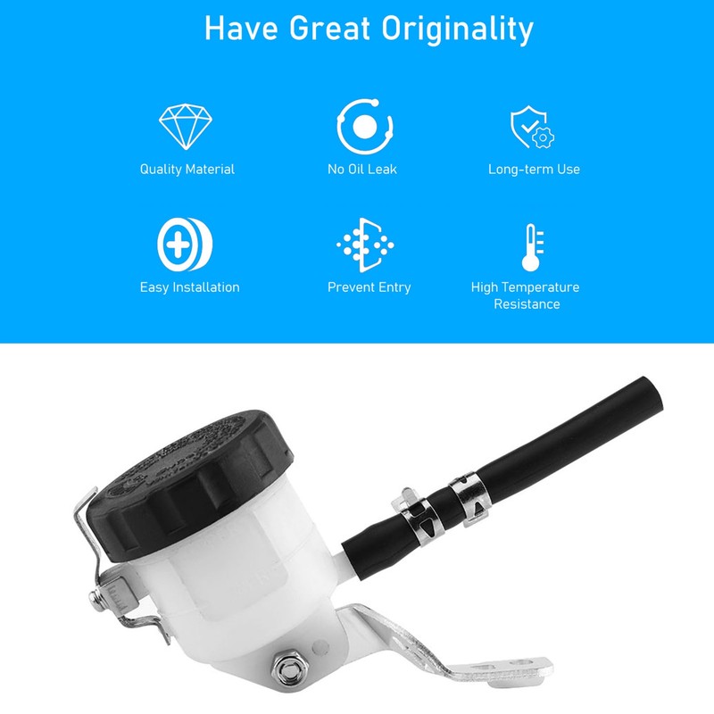 Brake Master Cylinder Oil Reservoir Fluid Bottle w/ Bracket for