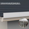 4 Pcs Gutter Valley Splash Guard,Straight Rain Diverter Roofing Gutter