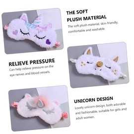 Beavorty Elastic Band Sleep Mask Pcs Plush Unicorn Eye Cover Relaxing Blindfold