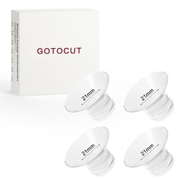 Gotocut Flange Inserts 4PCS 21mm for 24mm Flange/Shield of Most Pumps, Flange Sizing Kit Silicone Flange Insert, Breastfeeding Essentials Kit for New Moms