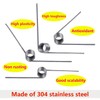 Qrity 10pcs 304 Stainless Steel Small Torsion Spring, Straight Torsion
