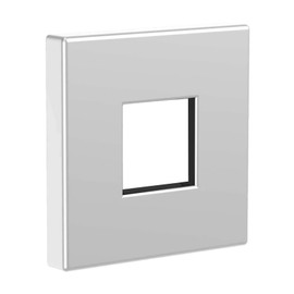 Heyalan Modern 2.5” Square Shower Arm Flange Shower Head Arm Replacement Cover Plate, Polish Chrome Square Escutcheon Wall Cover 1pc Wall Mount