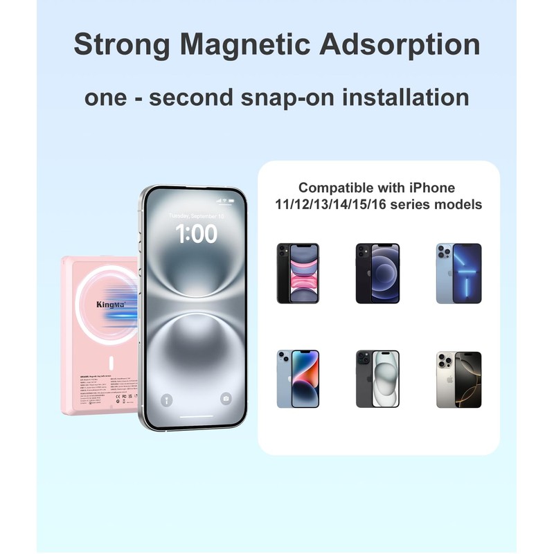 King Ma 4K 30FPS Magnetic Phone Vlog Selfie Monitor Screen,
