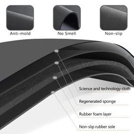 WanderGo Draining Board Mats, 11.8"*15.7" Quick Dry Dish Draining Mat, Non-slip Draining Mat Drying Mat for Kitchen Counter(Black-30cm*40cm)