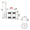 4 Pack Cupboard Locks, Cam Lock, Door Lock, Letter Box