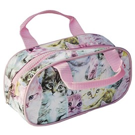 Cute Kitten Pink Toiletry Bag Pencil Case Make Up Bag