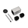 HOUHA Toilet Brush Stainless Steel with Toilet Brush Holder, 2