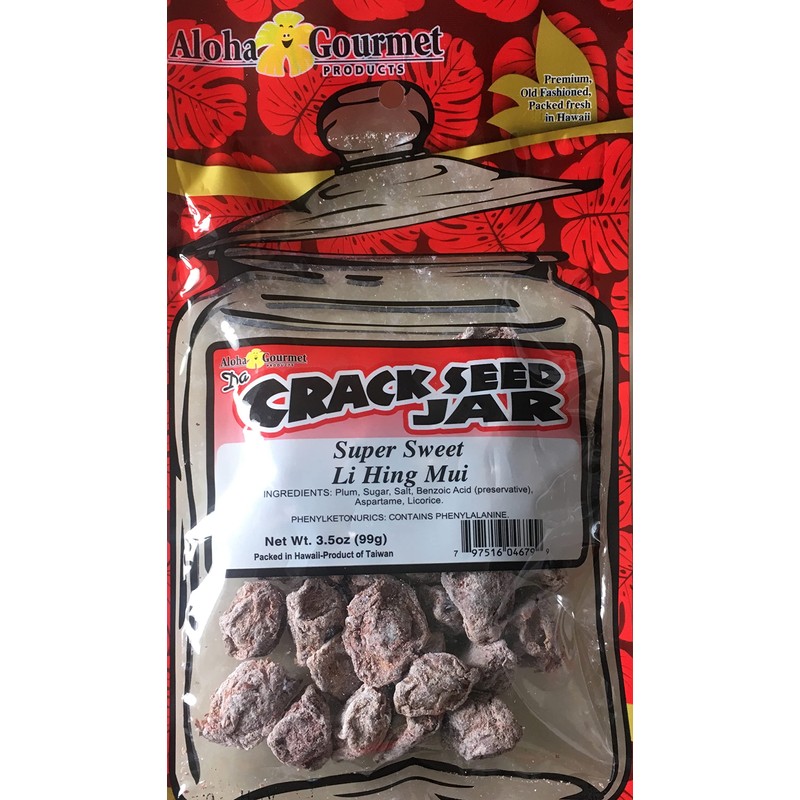 Crack Seed Jar Super Sweet Li Hing Mui Seed 3.5