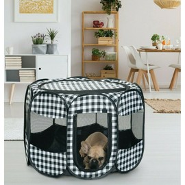 Portable Pet Playpen, Dog Playpen Foldable Pet Exercise Pen Tents Dog Kennel House Playground for Puppy Dog Yorkie Cat Bunny Indoor Outdoor Travel Camping Use