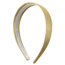 MDSTYLE Headband for Women and Girls - 1 inch Hairband - Hair Accessories, Hard Headbands, Satin Hairbands (Gold, 1 inch)