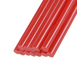 Rebower Hot Glue Sticks, Hot Melt Glue Gun Sticks for Mini Arts Crafts DIY Card Making, 7mm x 100mm, Red, 12 Pack